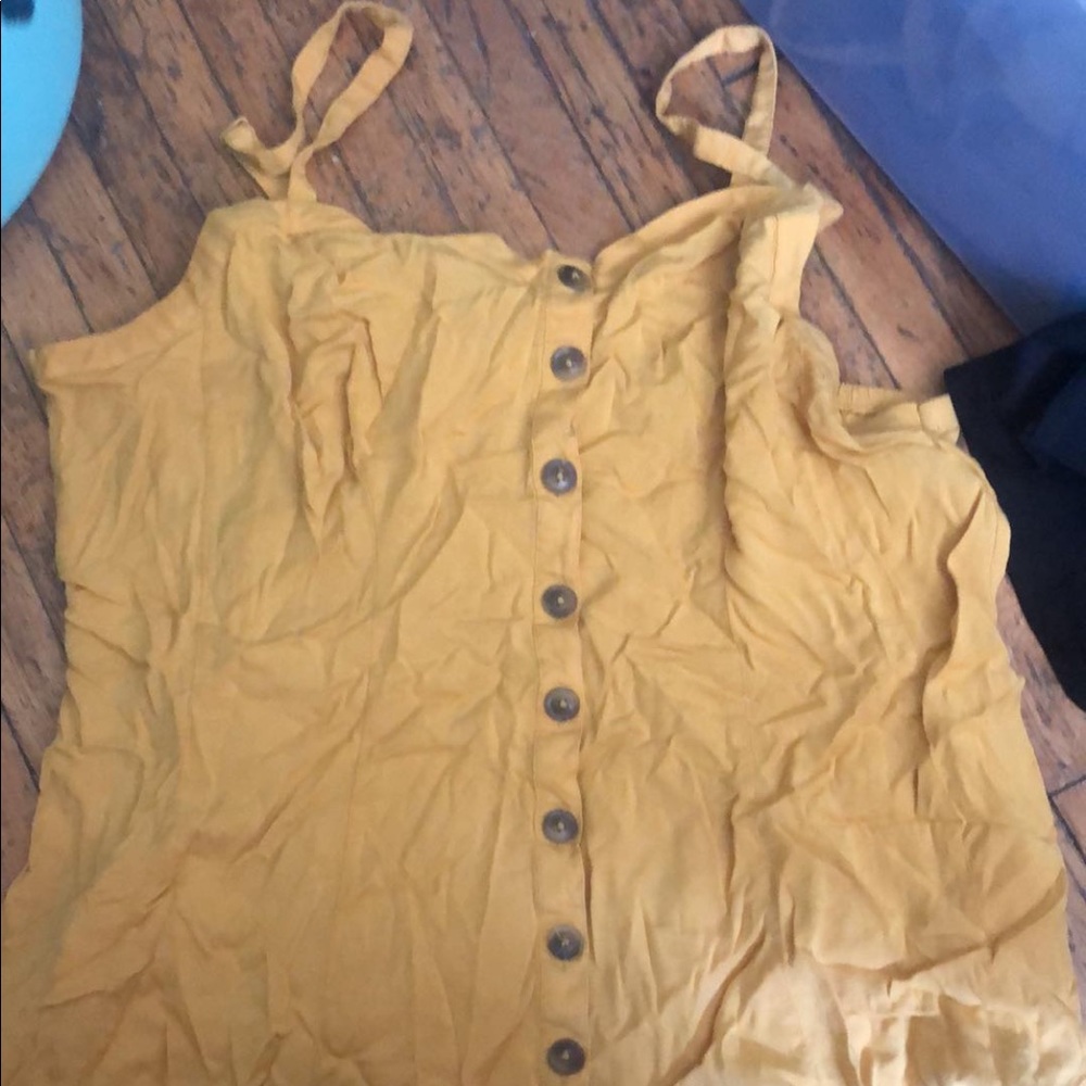 Torrid Yellow Button Down Tank